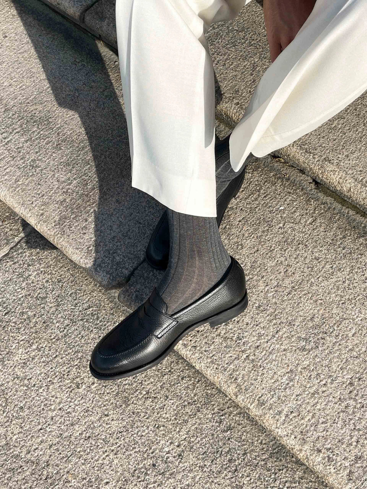 Penny Loafer - Black Grain