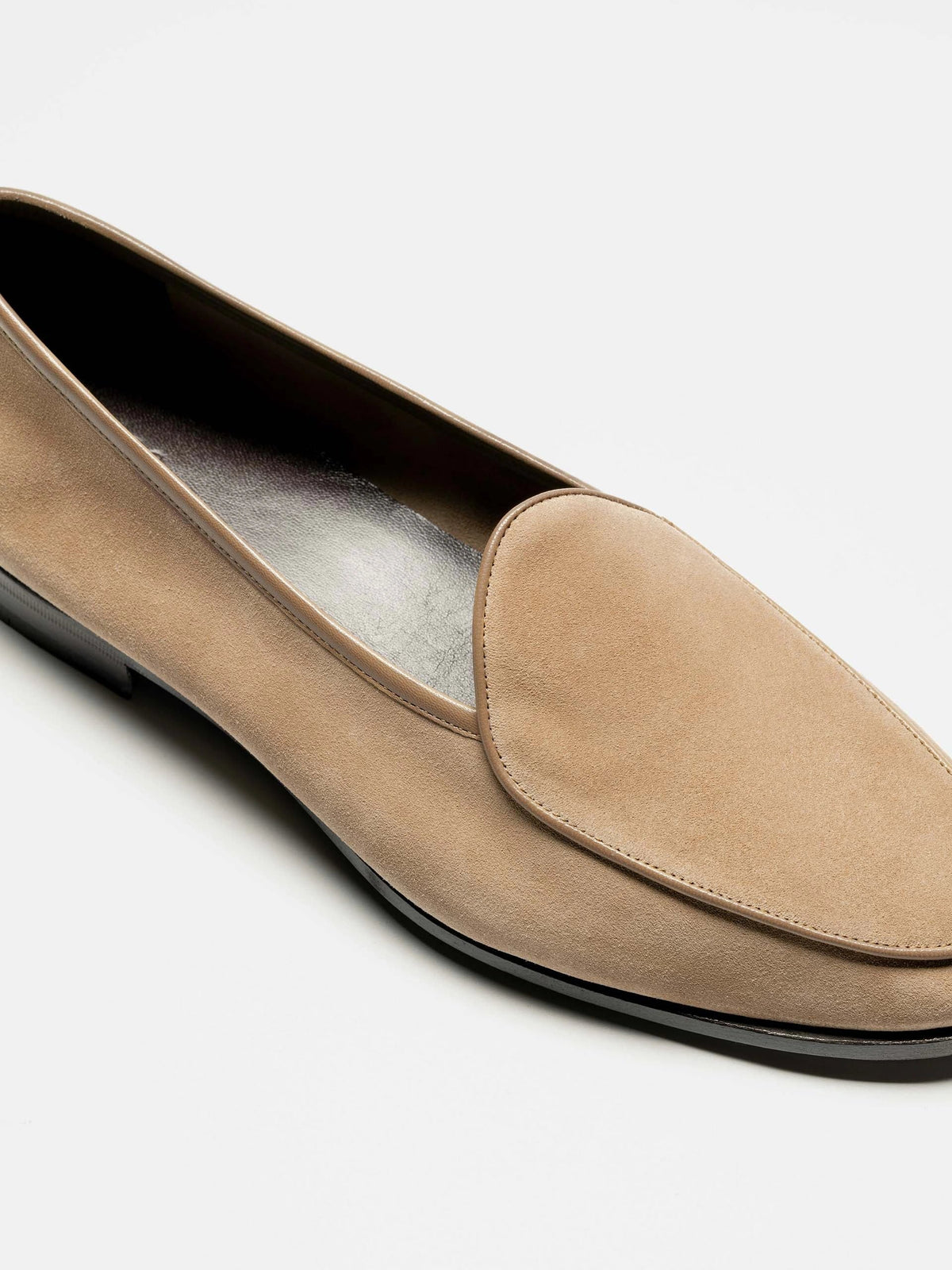 Belgian Loafer - Beige Suede - Unlined