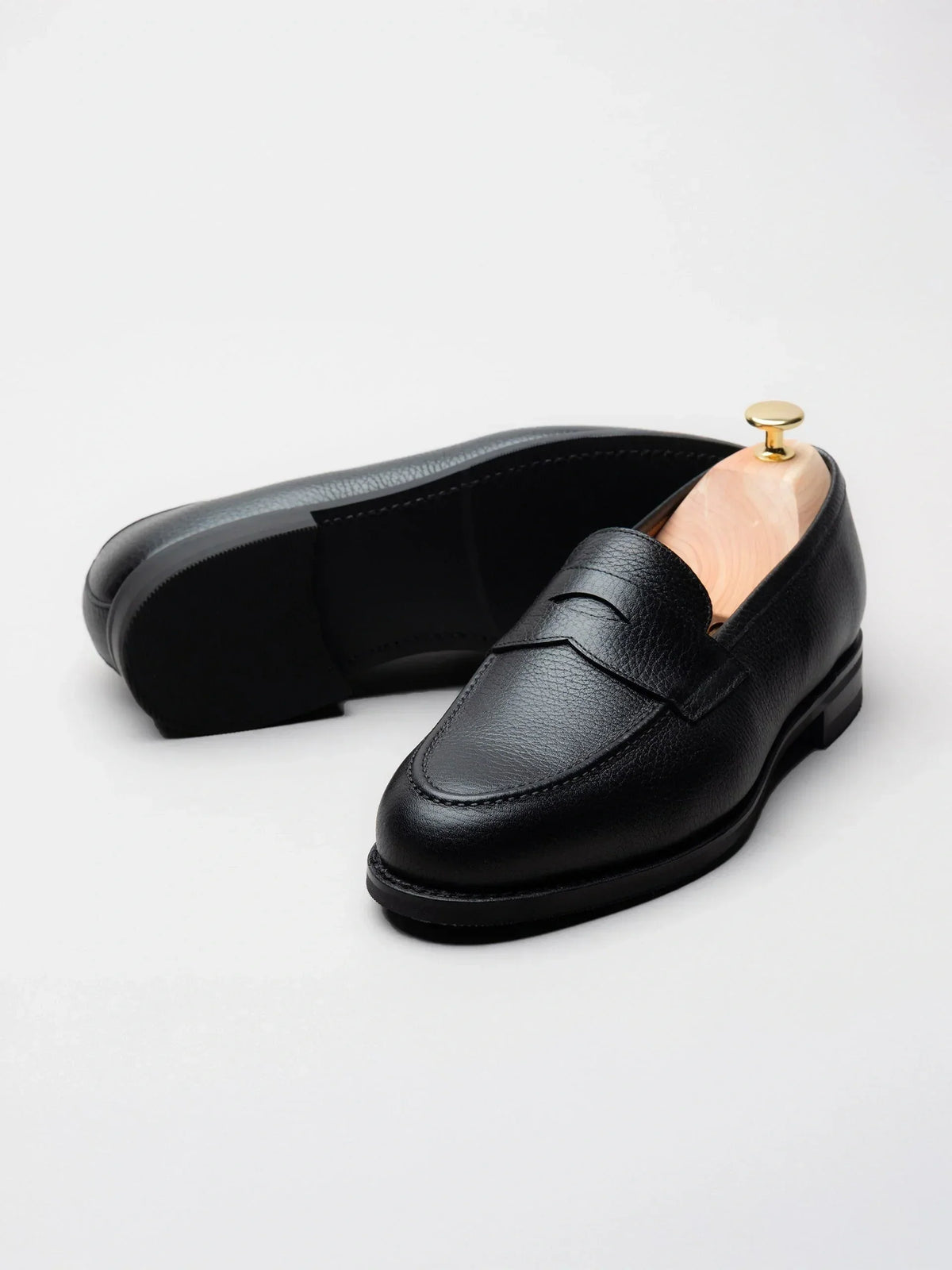 Penny Loafer - Black Grain