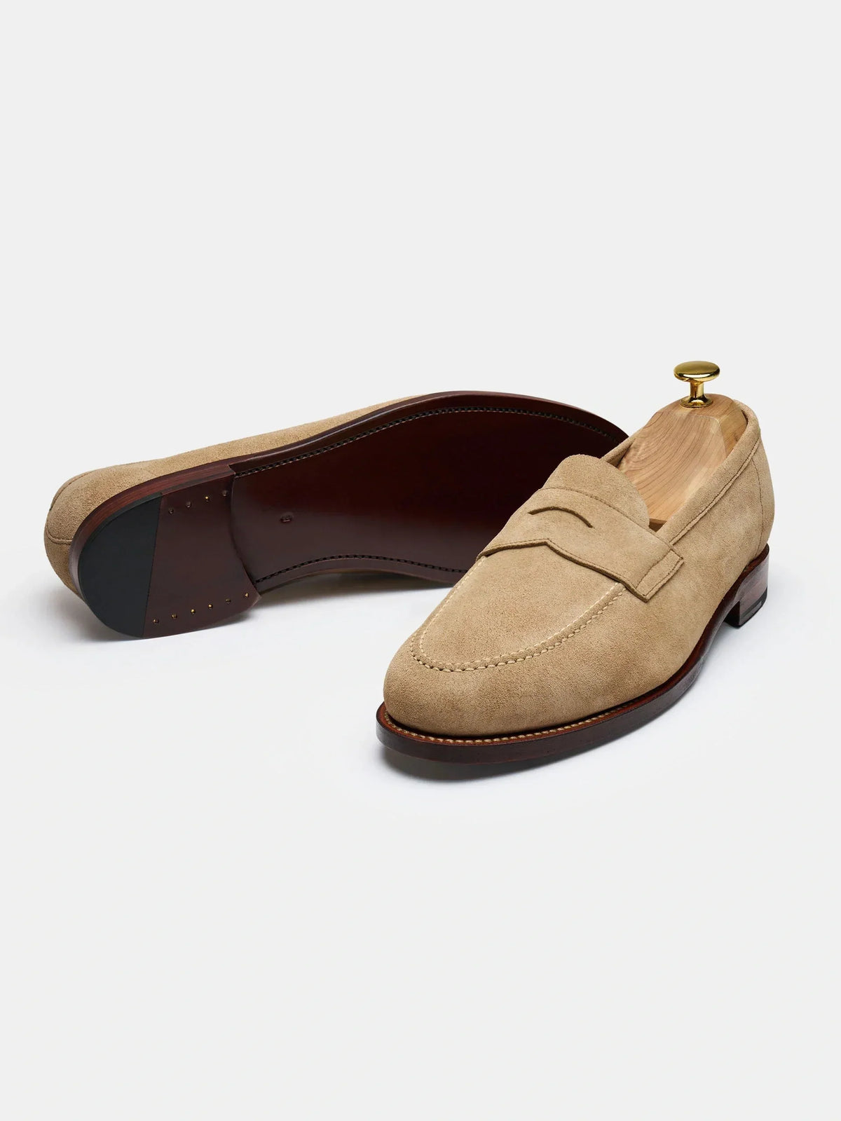 Penny Loafer - Sand Suede - Unlined