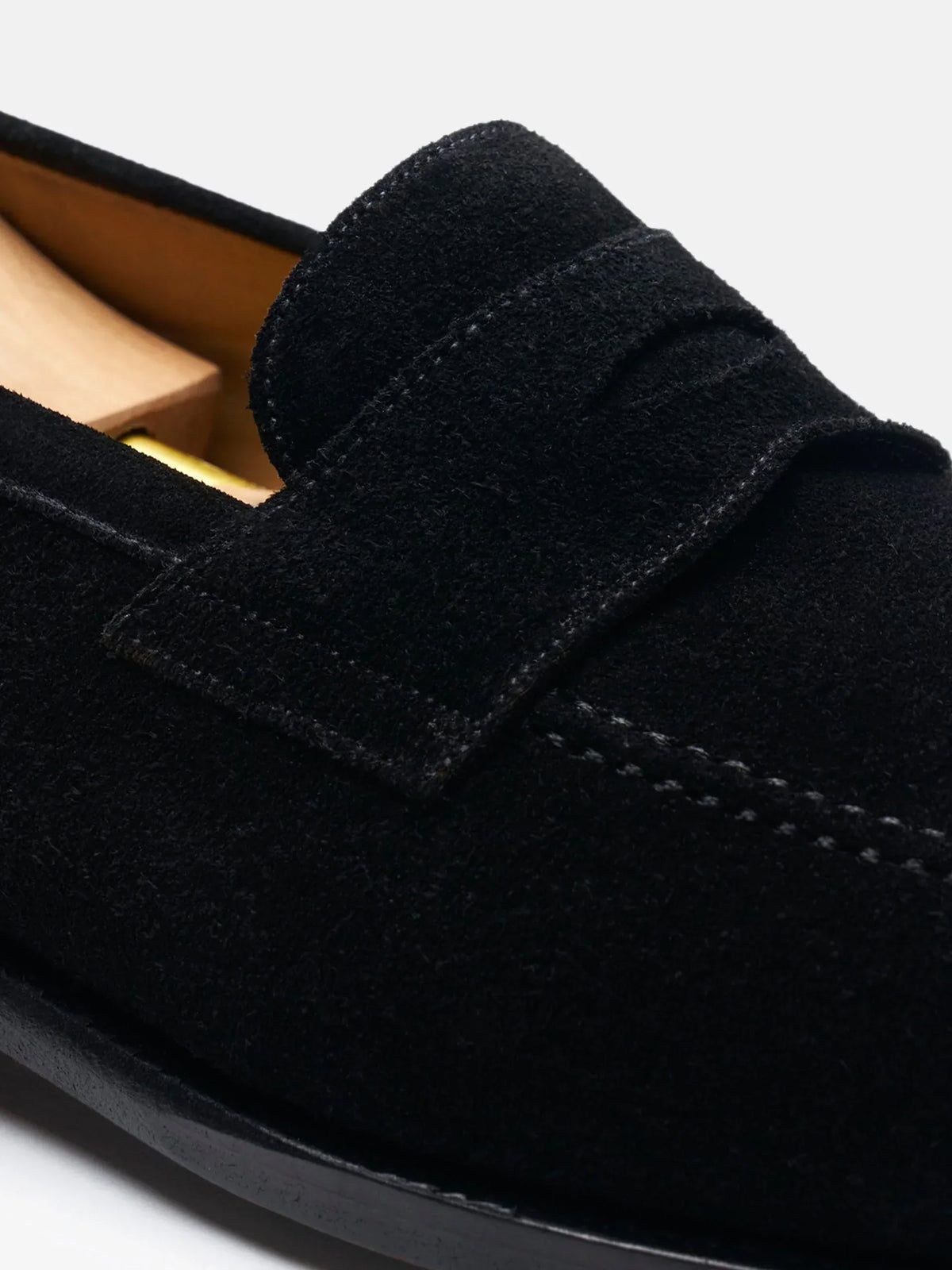 Hale Penny Loafer - Black Suede