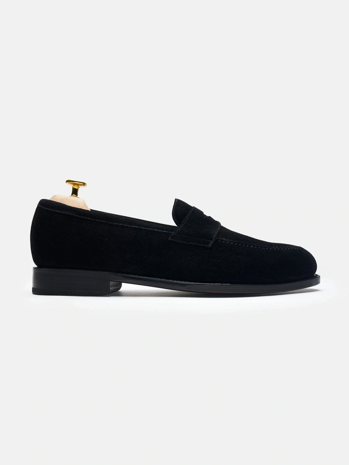 Hale Penny Loafer - Black Suede