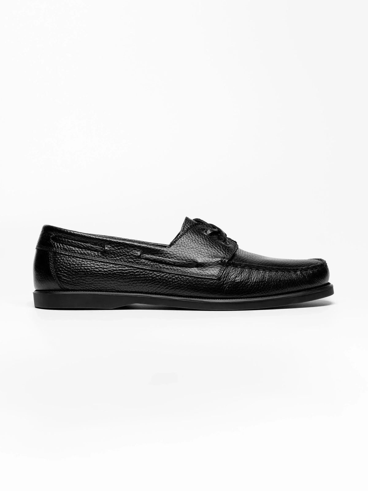Boat Shoe - Black Grain