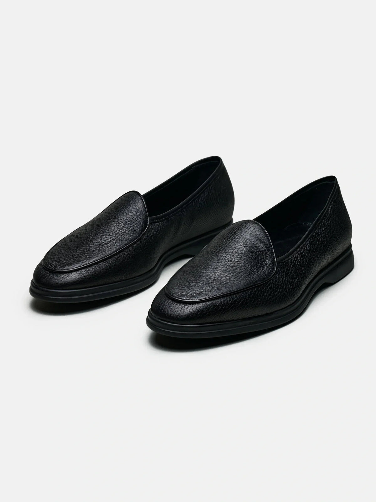 Belgian Loafer - Black Deerskin