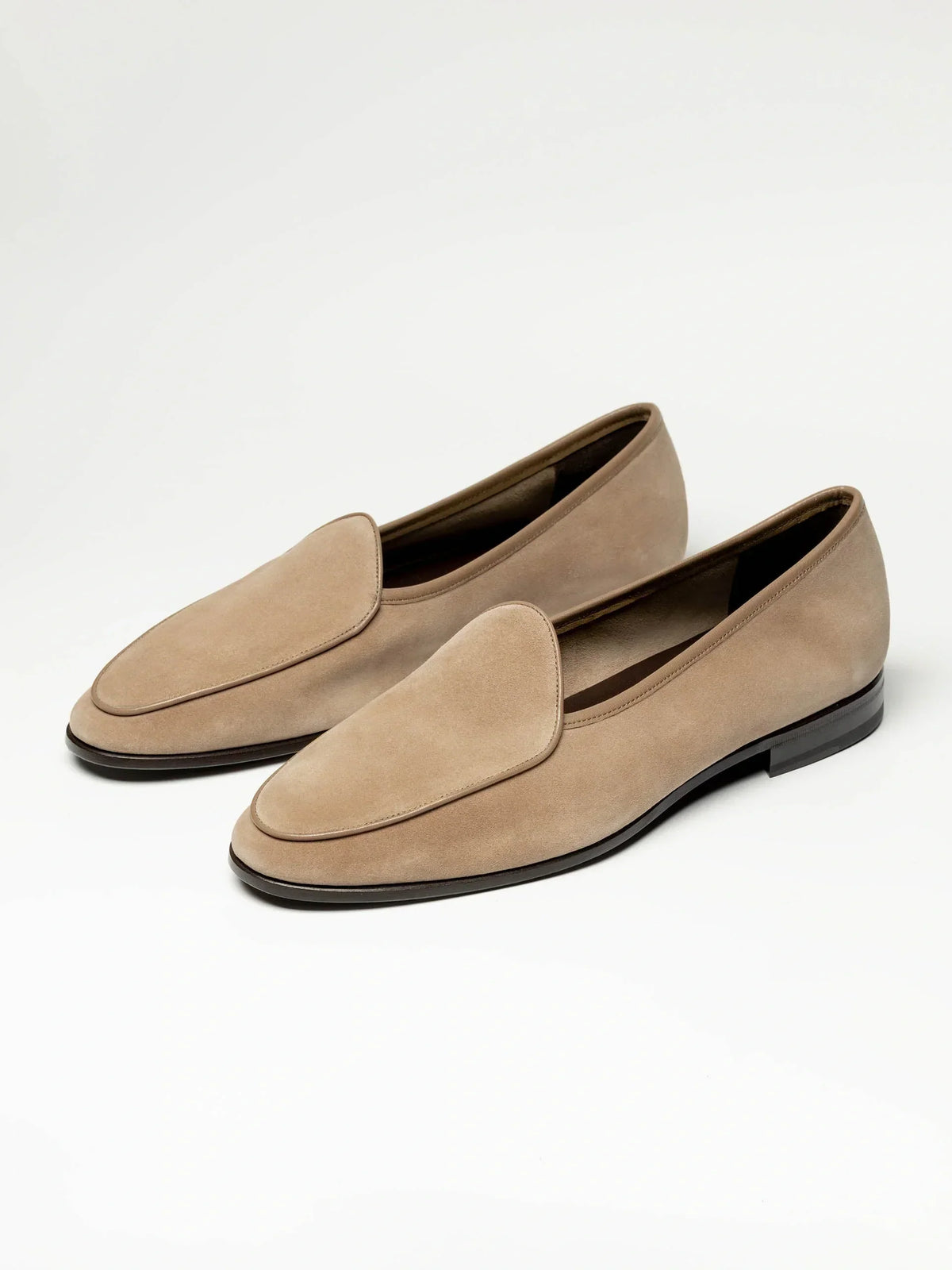 Belgian Loafer - Beige Suede - Unlined