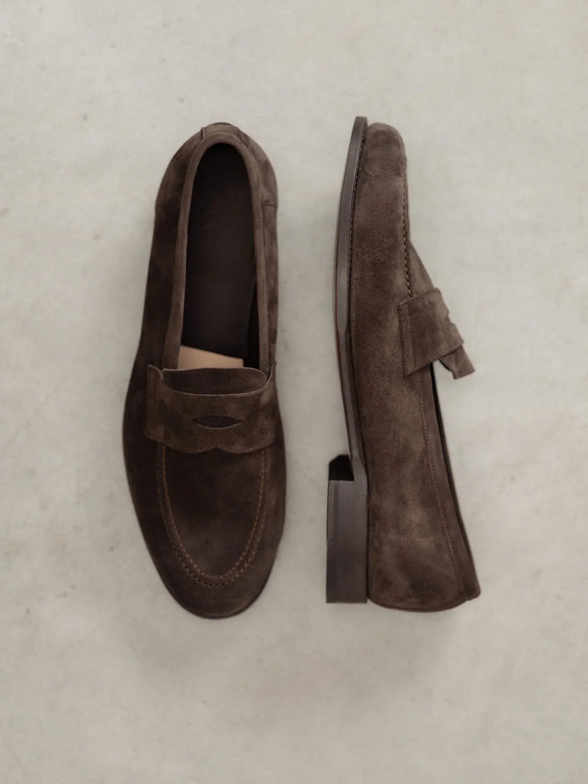 Hale Penny Loafer - Brown Suede - Unlined