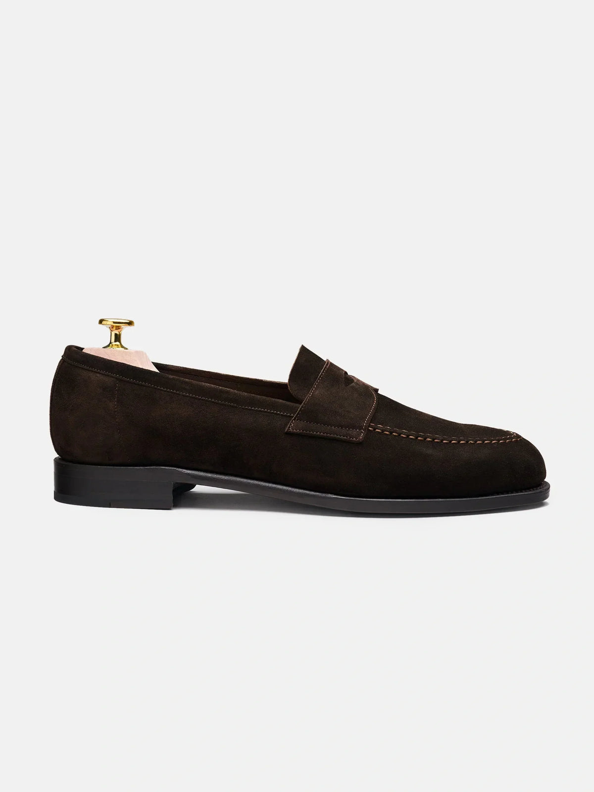 Hale Penny Loafer - Brown Suede - Unlined