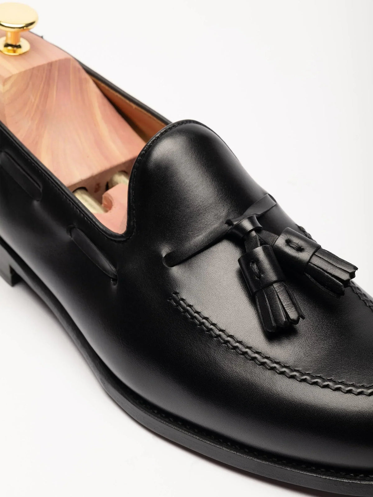 Double Tassel Loafer - Black Calf