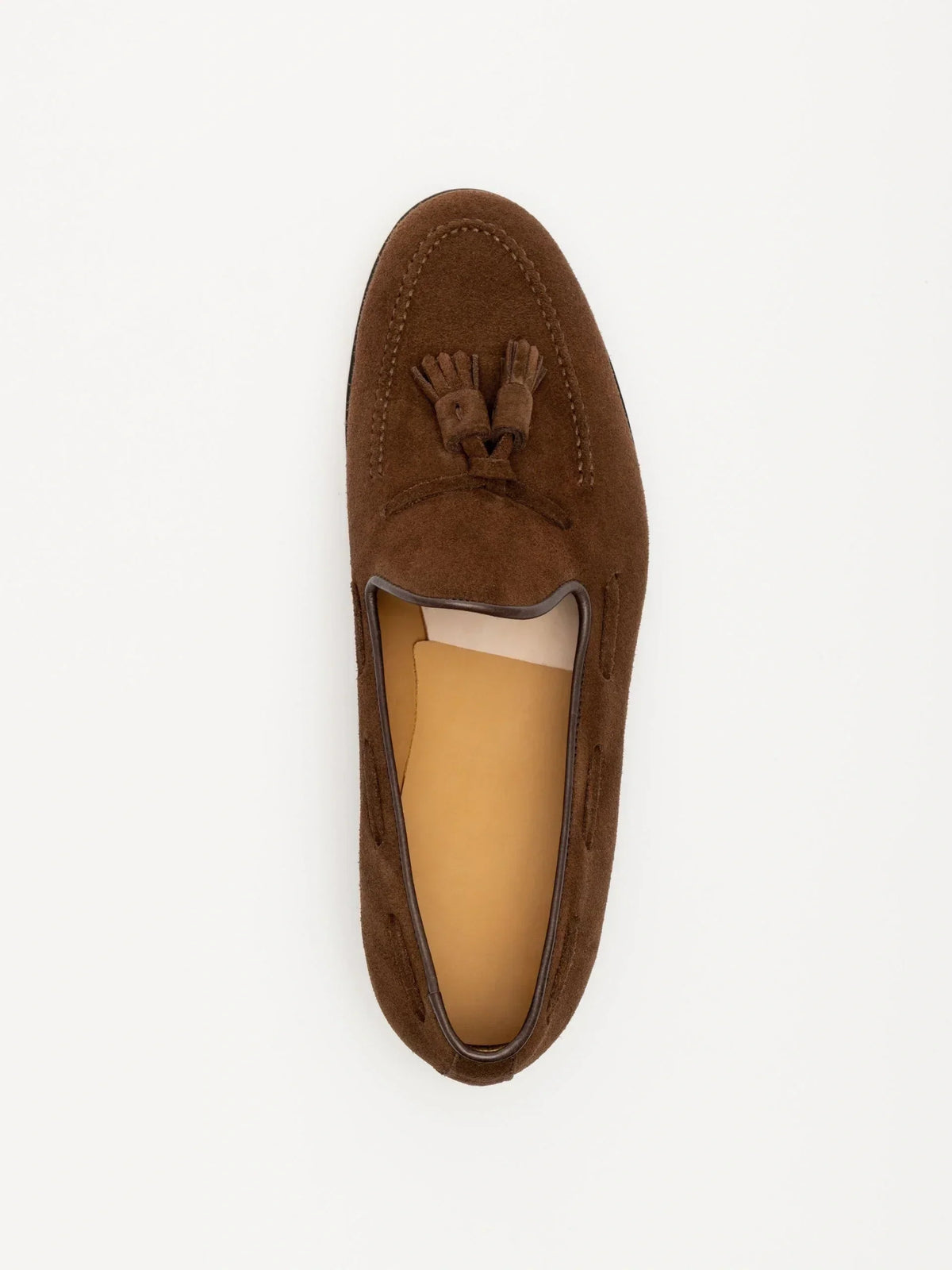 Double Tassel Loafer - Medium Brown Suede