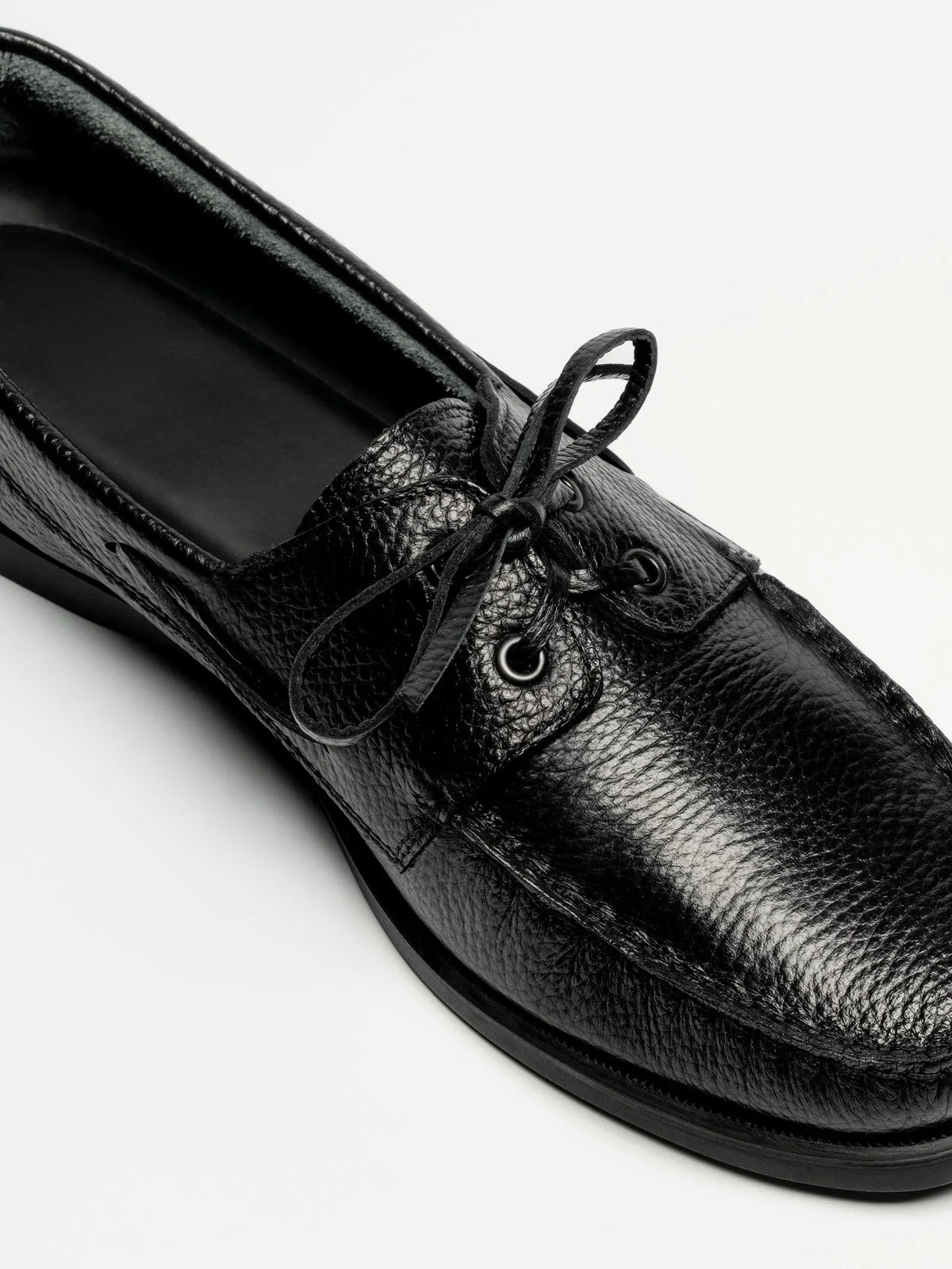 Boat Shoe - Black Grain