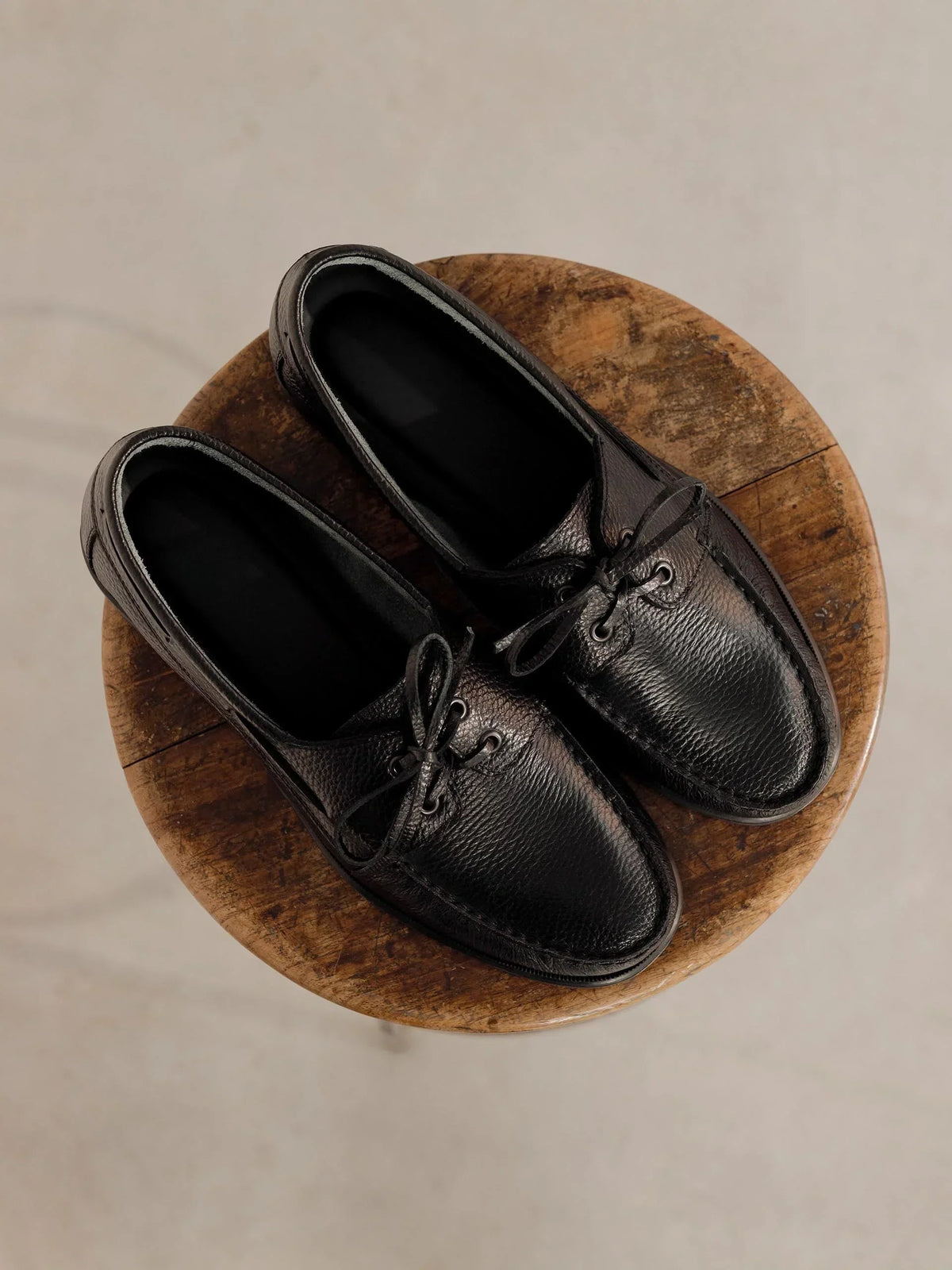 Boat Shoe - Black Grain